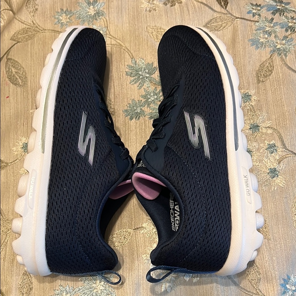 Skechers Dark Blue Go Walk Sneakers - Picture 6 of 8